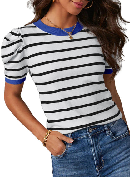 Dokotoo Women's Short Puff Sleeve Tops