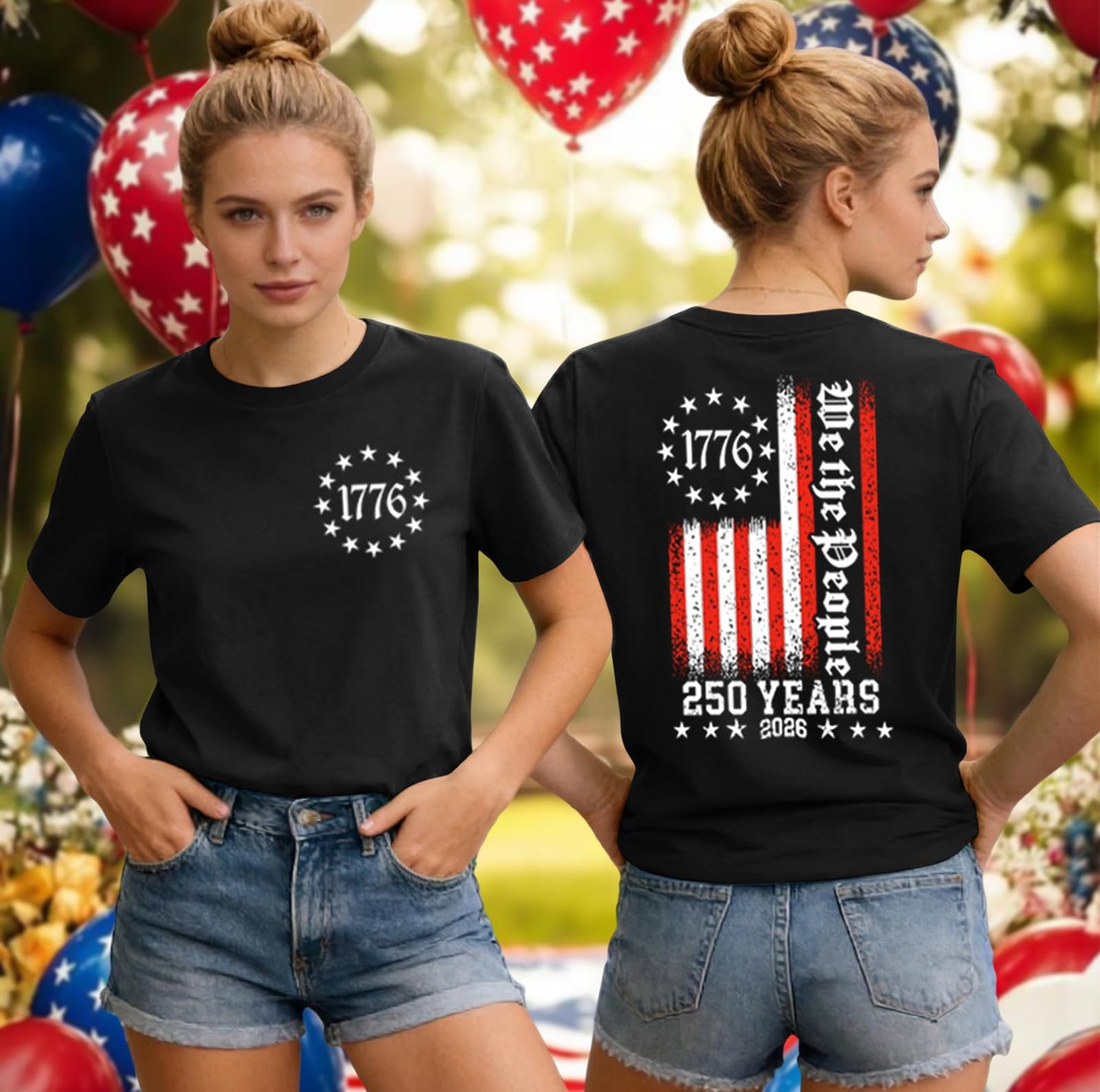 American Flag Shirts for Women 4th of July T-Shirts USA Graphic Tees Casual Blouse Tops