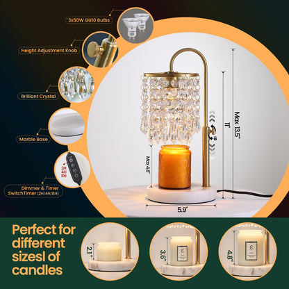 Candle Warmer Lamp with Timer & Dimmer