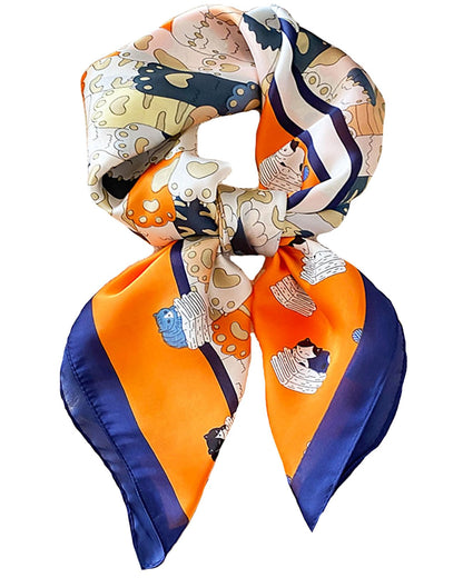 Saiusloa Neck Scarf For Womens Silky Head Scarves Hair Bandanas Square Scarf Fashion Accessories lightweight