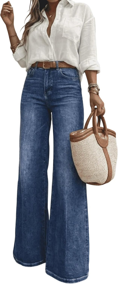 Women's High Waisted Wide Leg Jeans