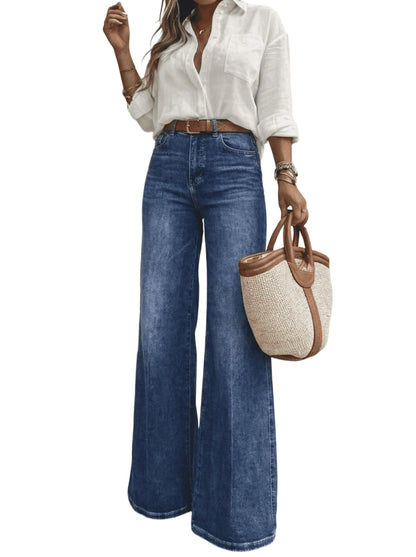 Women's High Waisted Wide Leg Jeans