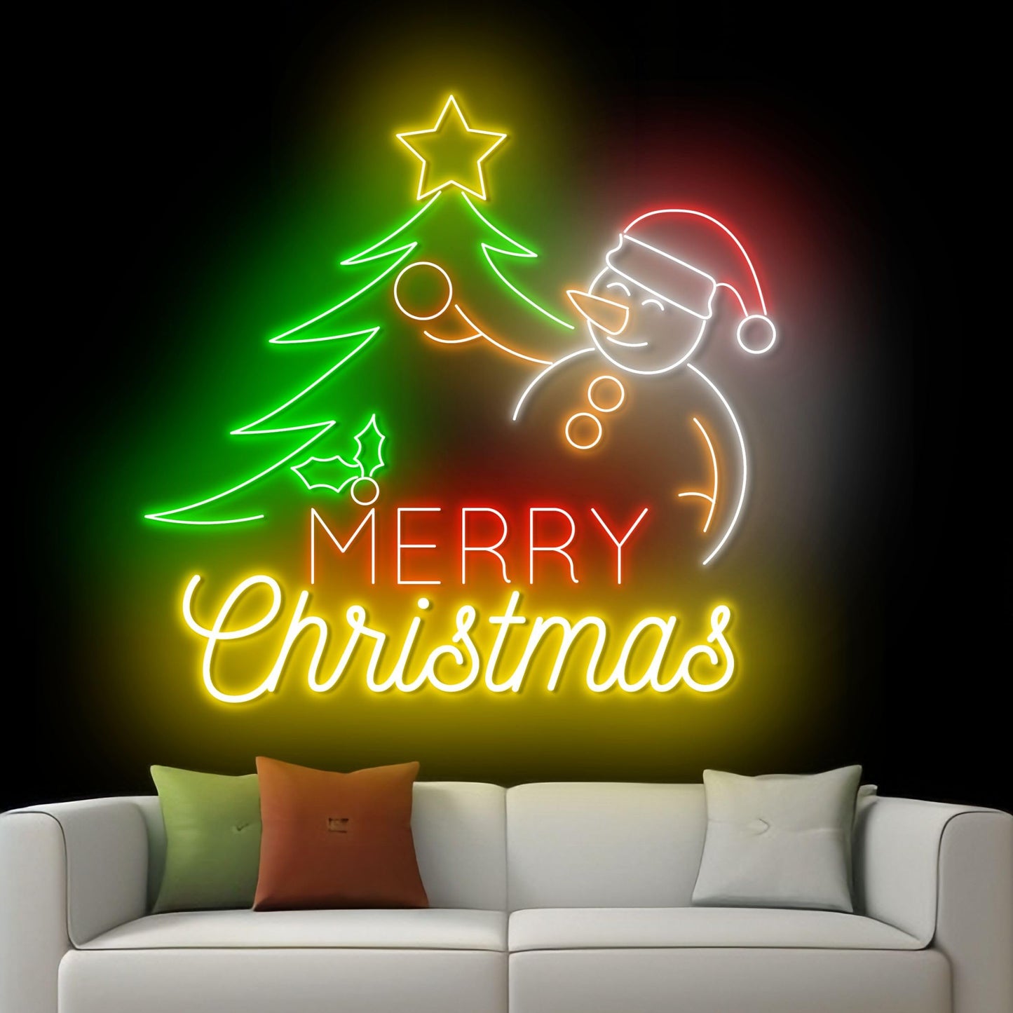 Custom Merry Christmas Tree Neon Sign Led Sign LED Lights (Merry Christmas)