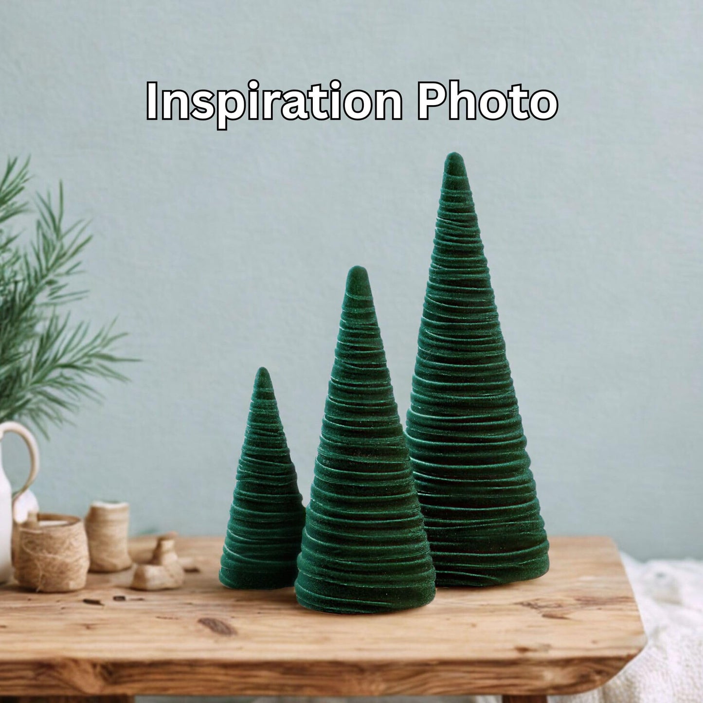 Your Heart's Content Red Velvet Trees Set of 3, Winter Wedding Centerpiece, Valentine Tabletop Tree Decor, Cozy Handmade Romantic Home Decor, Bookshelf Accent, Gift for (Red)