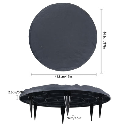 4Pcs Large Stepping Stones Outdoor Garden Walkway, Durable Plastic Pavers for Patio, Pathway, and Landscaping, Weatherproof Stepping Stones with Ground Stakes for Easy Installation