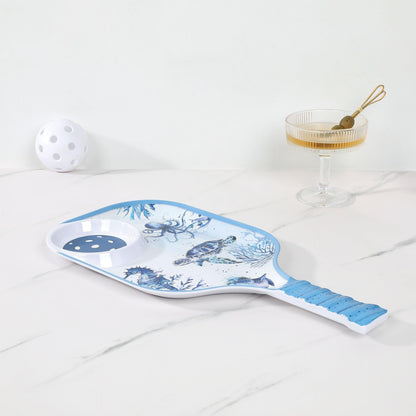 UPware Lovely Lemon Melamine Chip and Dip Snack Tray