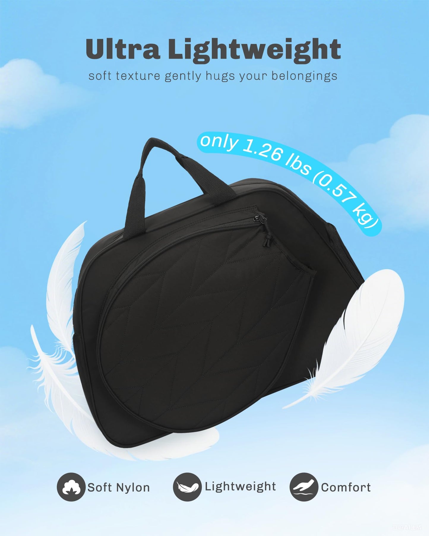 Hynes Eagle Pickleball Bags for Women Tennis Gym Bag Holds 2 Rackets
