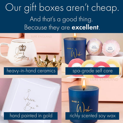 Luxe England Queen Gift Box - 9 Piece Luxury Keepsake Basket