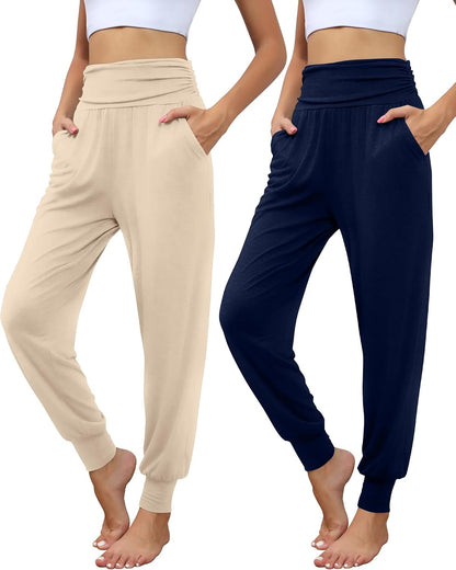 Locoowai 2 Pack Women's Yoga Sweatpants with Pockets