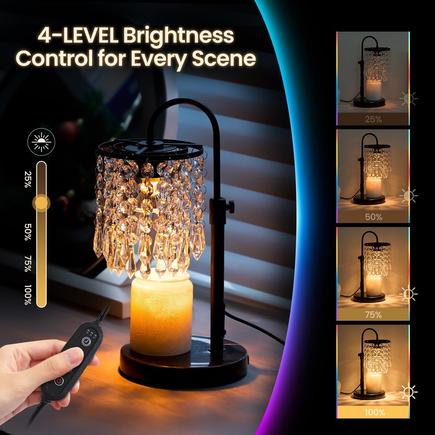 Candle Warmer Lamp with Timer & Dimmer