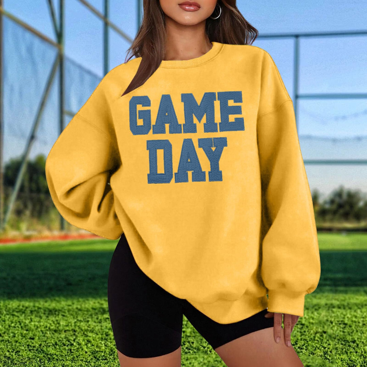 Women Oversized Game Day Sweatshirt