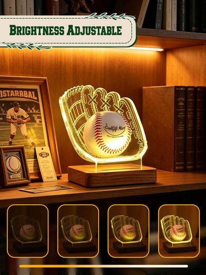 CoolGift Mart Light Up Baseball Glove Display Stand