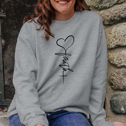 KIEKIECOO Faith Christian Sweatshirts