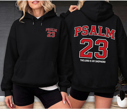 Christian Hoodies for Women Psalm 23 Sweatshirt