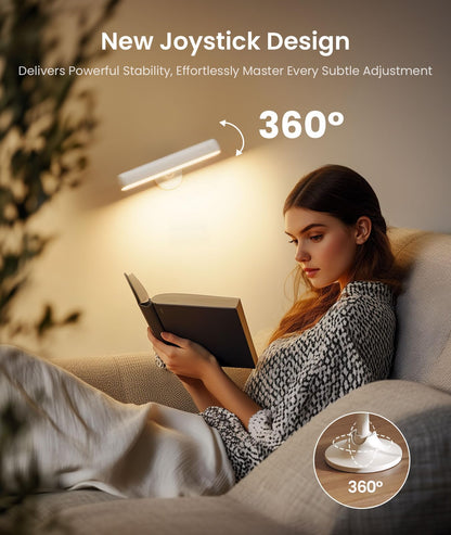 PopoIron Wall Sconce with 7500mAh Rechargeable Battery LED Wall Light for Bedroom with Remote Control, 3 Colors Wireless Wall Lamp 360° Rotation Dimmable Brightness with 15 RGB Colors,Black,1 Pack