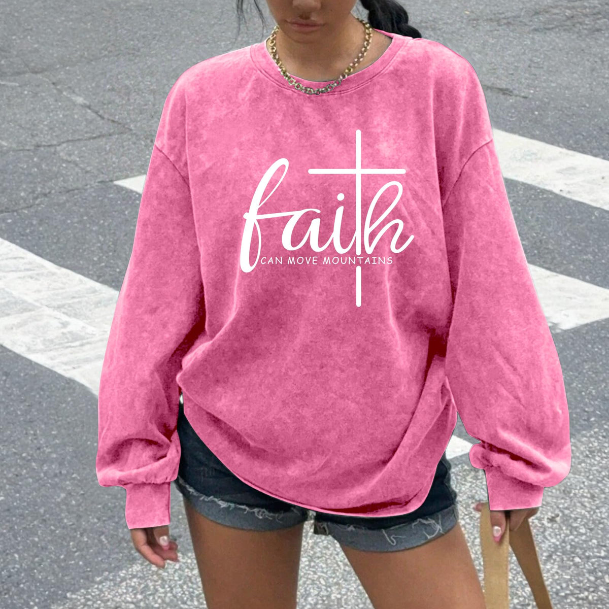 Christian Shirts for Women Faith Can Move Mountains