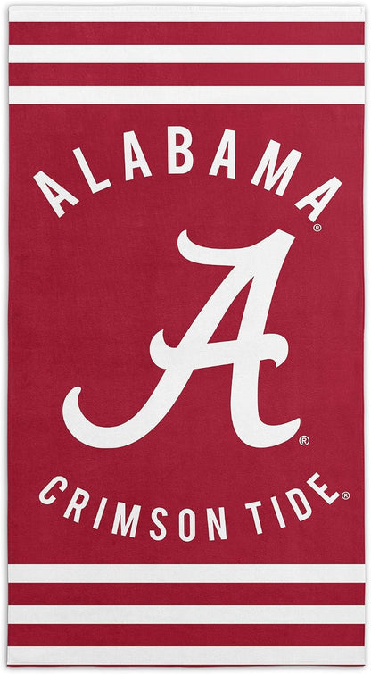 Northwest NCAA Alabama Crimson Tide Unisex-Adult Beach Towel, 30" x 60", Stripes