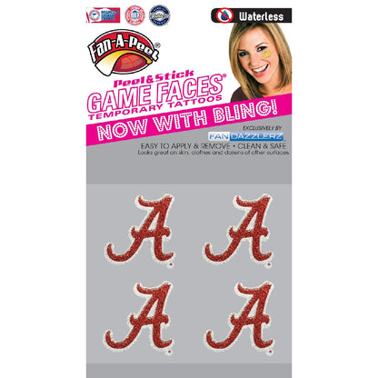 Alabama Waterless Temporary Tattoos - Hypoallergenic Peel and Stick Waterproof Temporary Tattoos - Officially Licensed