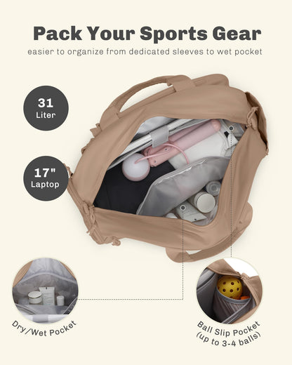 Hynes Eagle Pickleball Bags for Women Tennis Gym Bag Holds 2 Rackets