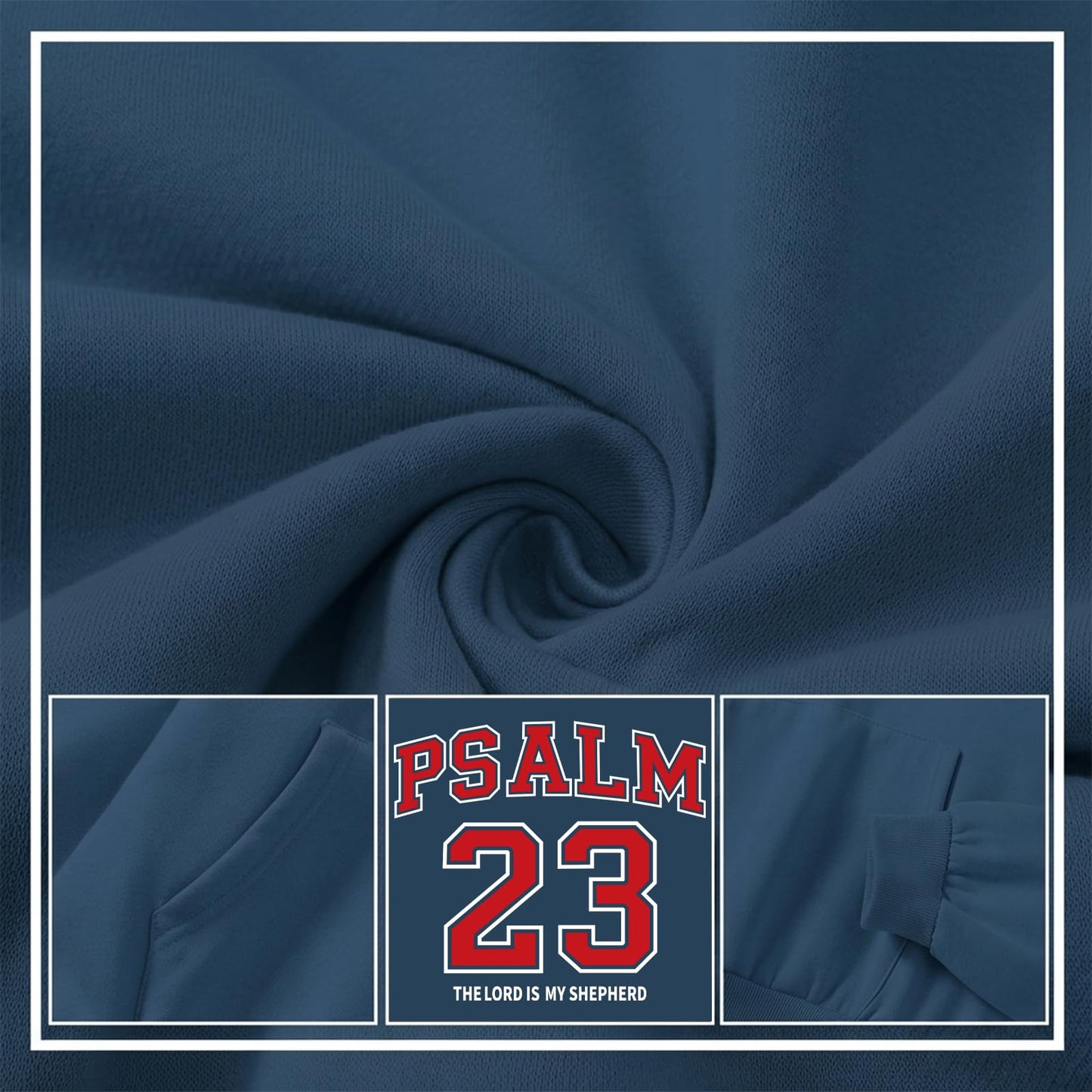 Christian Hoodies for Women Psalm 23 Sweatshirt