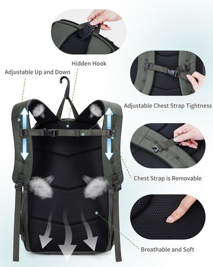 sportsnew Waterproof Pickleball Bag Men Women W/Shoe Compartment Fence Hook