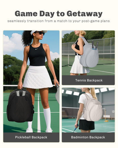 Hynes Eagle Pickleball Bags for Women Tennis Gym Bag Holds 2 Rackets