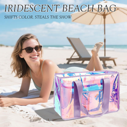 Fammart Iridescent Clear Beach Bags (Waterproof)
