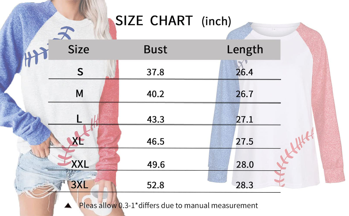 Womens Long Sleeve Baseball Mom American Flag Star Sweatshirt