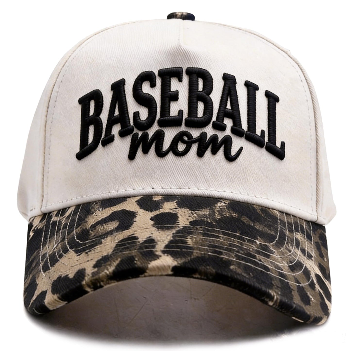 Baseball Mama Trucker Hat- 3D Embroidered Mama Adjustable Cotton Baseball Caps for Women