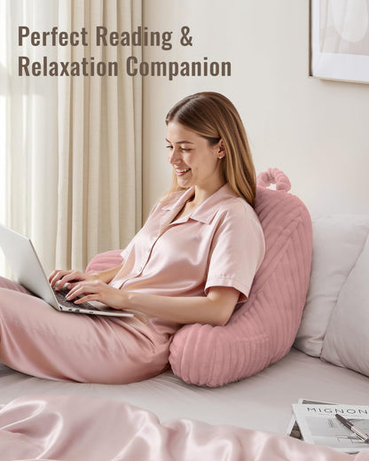 Blissful Diary Reading Pillow, Backrest Pillow with Shredded Memory Foam