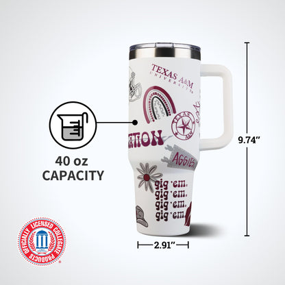 The Memory Company Officially Licensed NCAA - Texas A&M University 40oz Team Spirit Game Day Tumbler