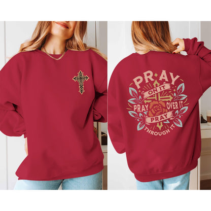 Pairxily Christian Crewneck Sweatshirts for Women Pray Bible Verse