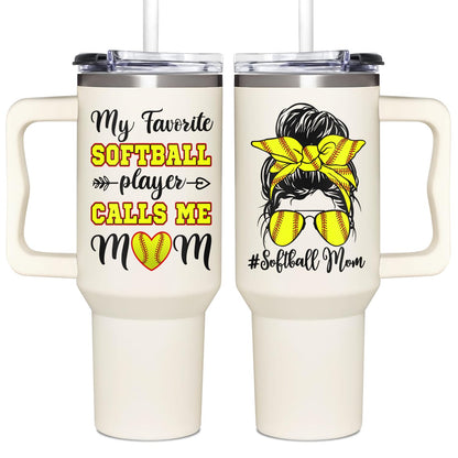 Baseball Mom Gifts - Perfect for Moms from Kids, Friends - Birthday & Christmas - 40oz Tumbler with Handle