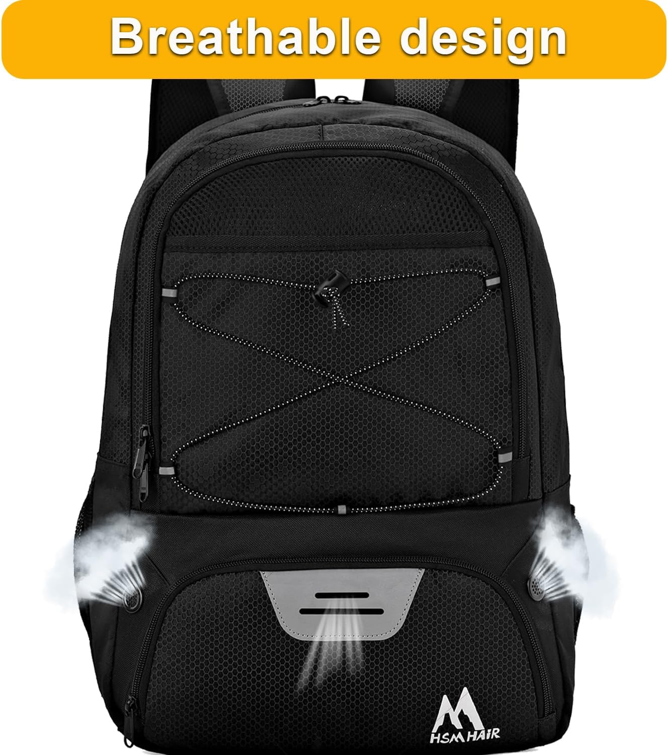 Hsmihair Soccer Bag,Youth Soccer Backpack with Ball and Cleat Compartment