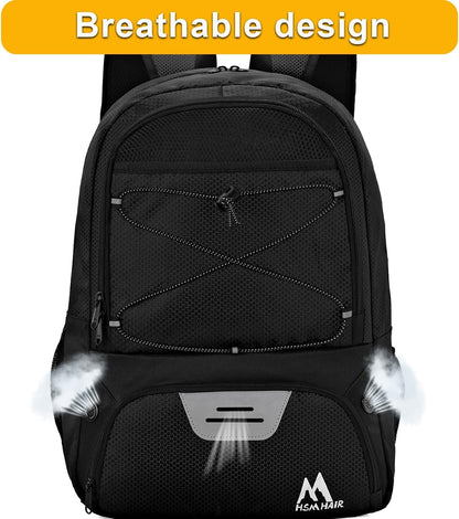 Hsmihair Soccer Bag,Youth Soccer Backpack with Ball and Cleat Compartment
