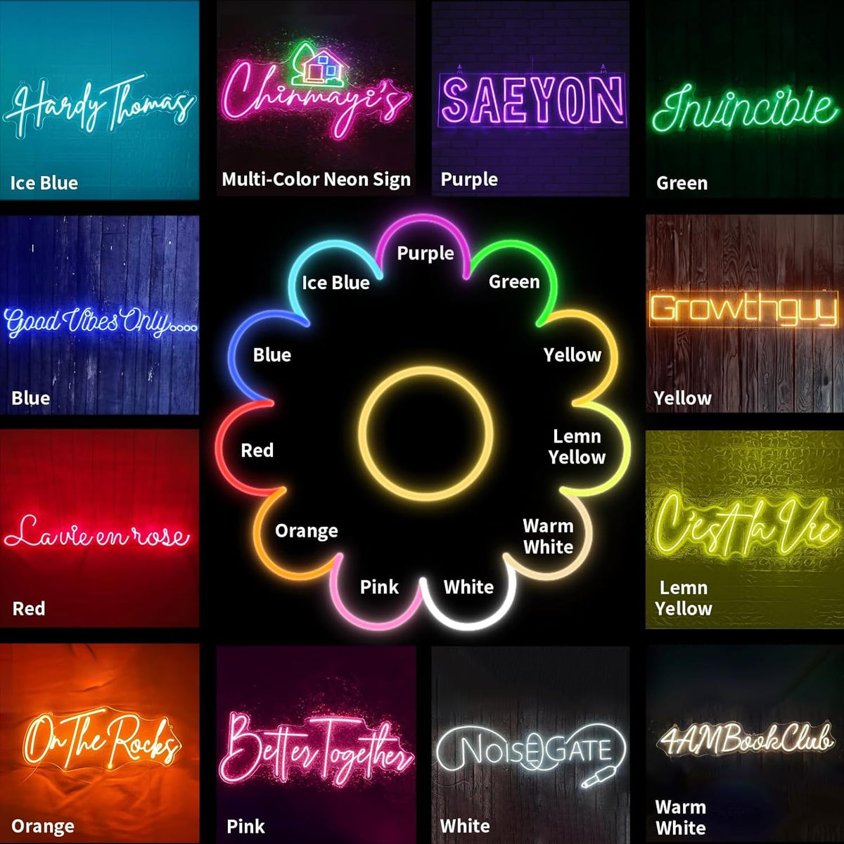 CIONAOR Custom Neon Sign, Custom LED Neon Sign Customizable for Wedding Bar Salon Beauty Business Light Up Name Sign, Personalized Neon Light Suitable for Events Birthday Gifts Decorations
