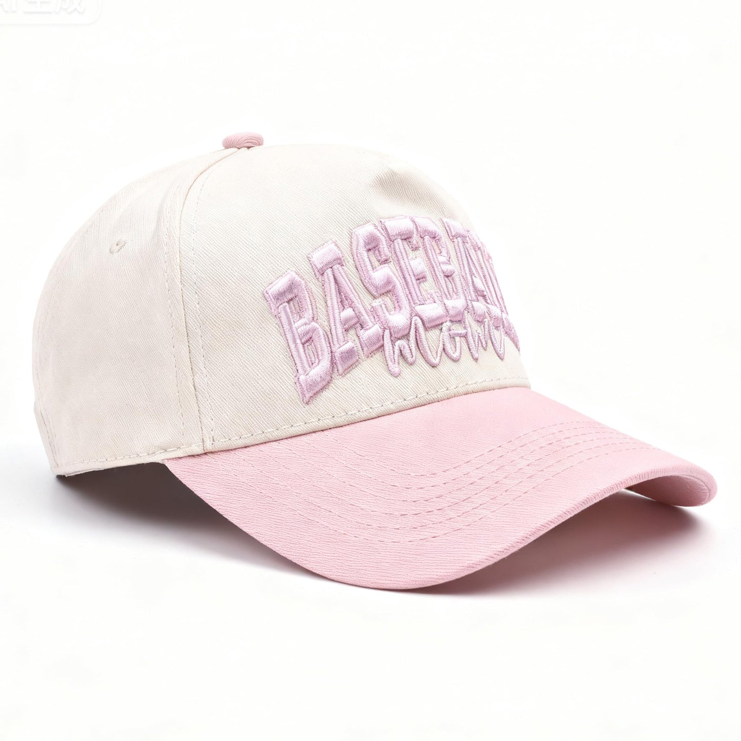 Baseball Mama Trucker Hat- 3D Embroidered Mama Adjustable Cotton Baseball Caps for Women