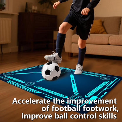 Soccer training mat,Soccer training equipment accessories for All Ages to Improve Speed Strength Agility and Coordination,Anti-Slip/Silent Mat