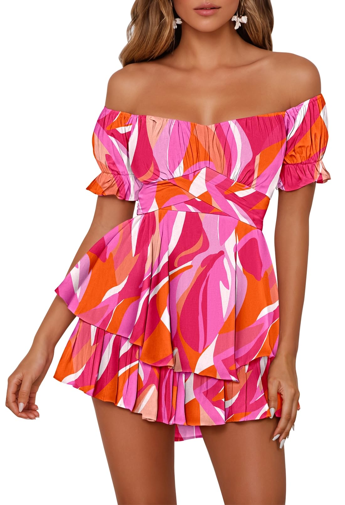 Fixmatti Women's Color Block Romper