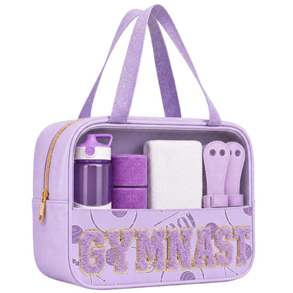 Baseball Mom Essentials Baseball Team Gifts Makeup Cosmetic Bag Clear Chenille Letter Zipper Pouch Stuff Sport Portable Travel Case