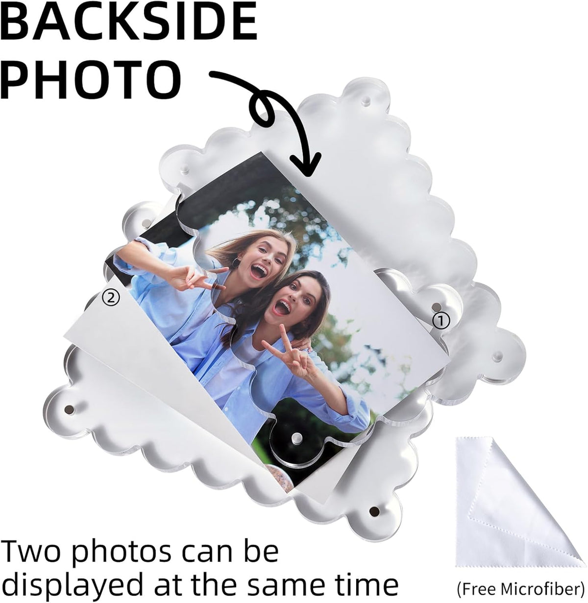 Chivalral 3 Pack 4x6 Acrylic Picture Frame, Double-Sided Tabletop Display