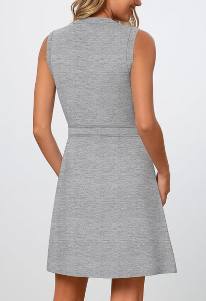 MEROKEETY Womens Summer Business Casual Mini Sweater Dress