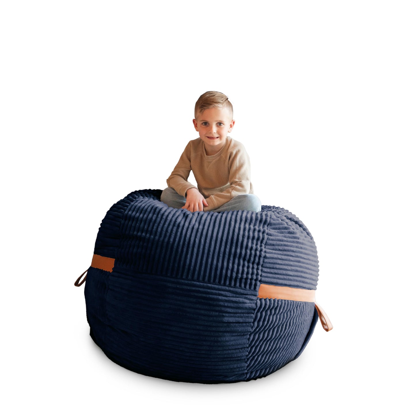 Big Joe Fuf 7Ft Giant Foam Bean Bag Chair, Oversized Couch with Removable Cover for Kids, Teens, Adults, Fog Lenox, Durable Woven Polyester, 7 Foot