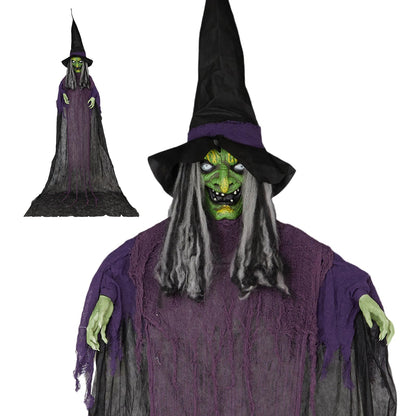 AW 9Ft Animatronics Flying Witch Hovering Broom Animated AC 100V-240V Halloween Outdoor Decoration Motion Activated 2026
