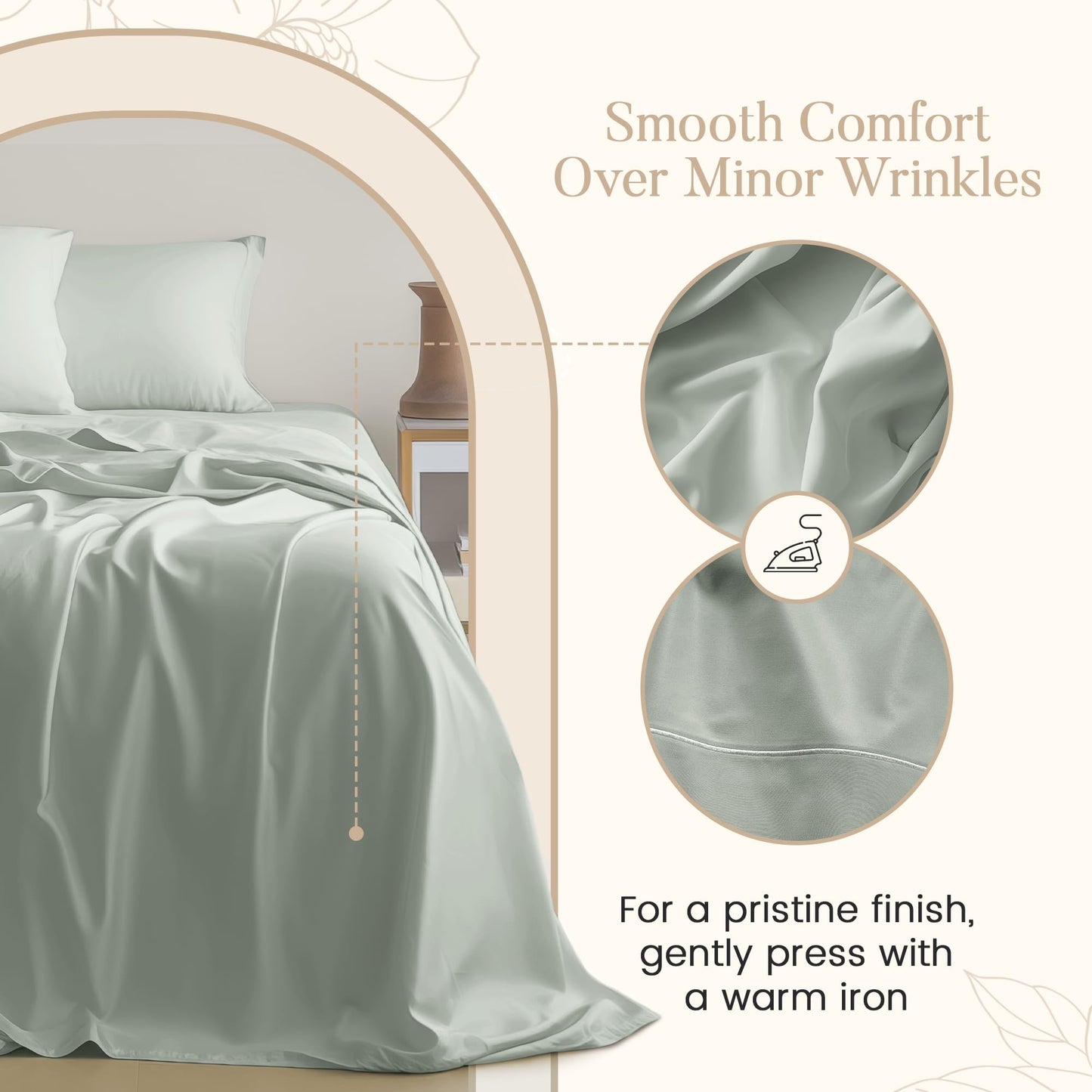 100% Egyptian Cotton Sheets King Size Sheets Set with Fully Elasticated 15" Deep Fitted Sheet & Pillowcase Sets, 800TC Sateen Weave Hotel Collection King Sheet Set, Soft Luxury White Bedding