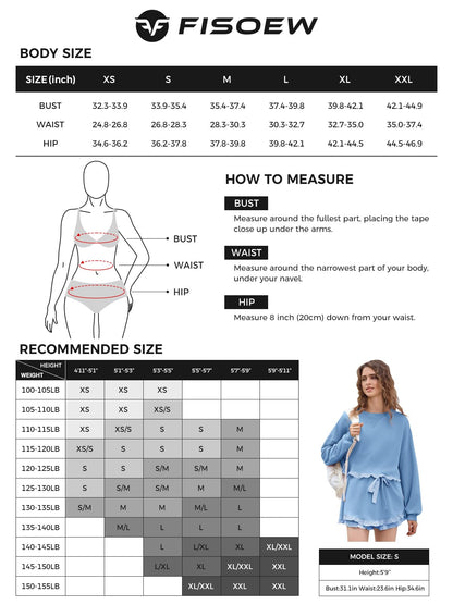 Fisoew Women's 2 Piece Lounge Set