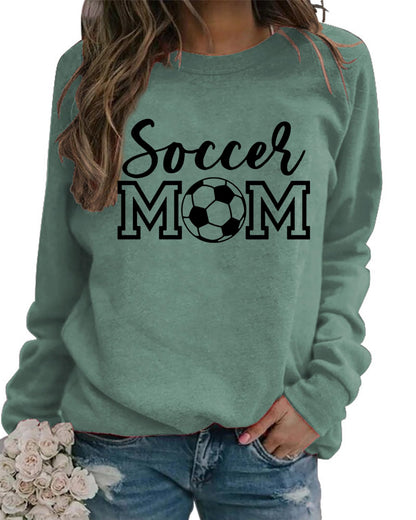 Womens Soccer Mom Sweatshirt Soccer Graphic Shirts Football Outfits