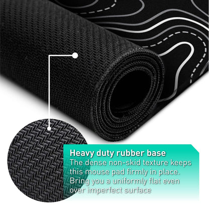 Pixiecube Excel Cheat Sheet Desk Pad | Excel Shortcut Keys Mouse Pad | Extended Large XL Gaming Mousepad | PC Office Spreadsheet Keyboard Mat | Non-Slip Stitched Edge