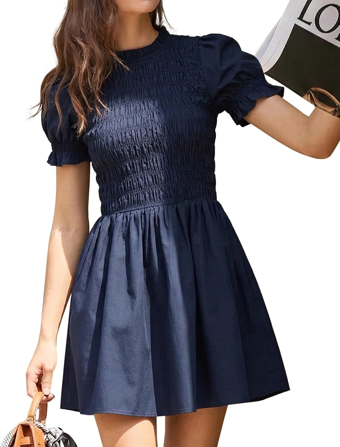 RIHOAS Plaid Gingham Mini Dress