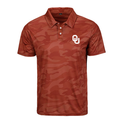 FOCO Men's NCAA College Team Logo Camo Color Polyester Polo Short Sleeve Shirt